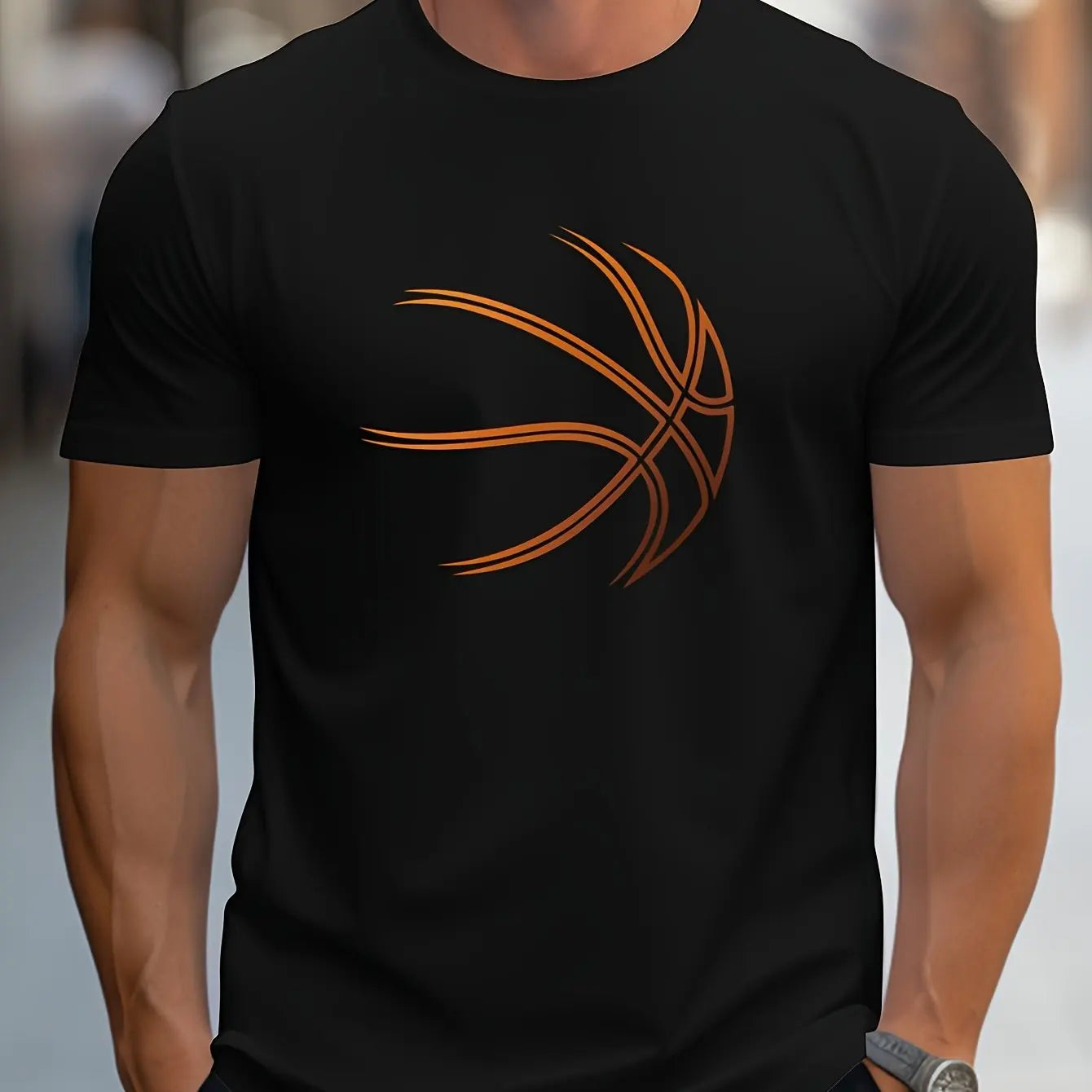 Round neck short sleeved T-shirt