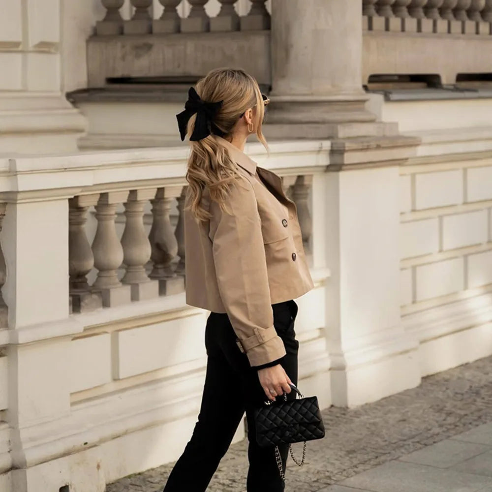 Vintage Cropped Trench Coat