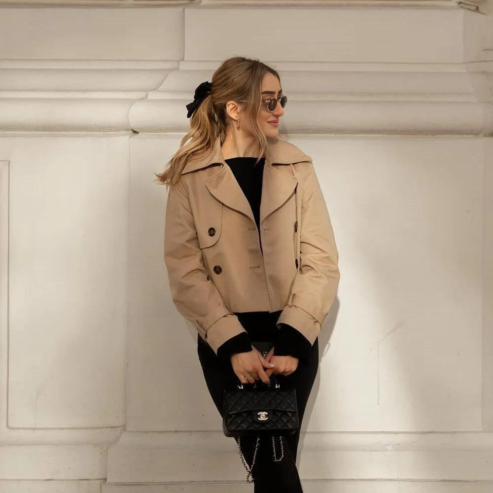 Vintage Cropped Trench Coat