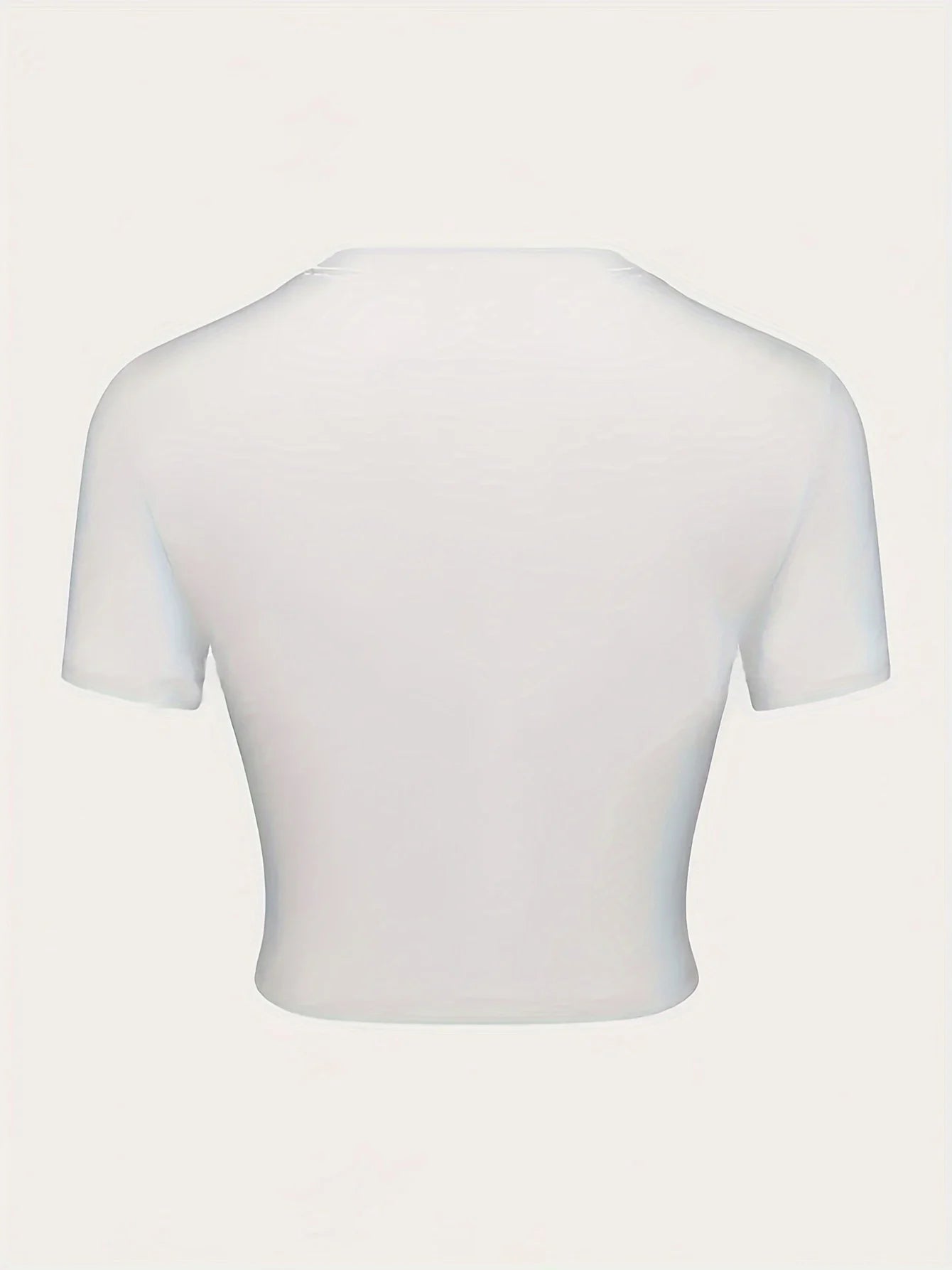 Cherry Print Crew Neck Crop T-shirt