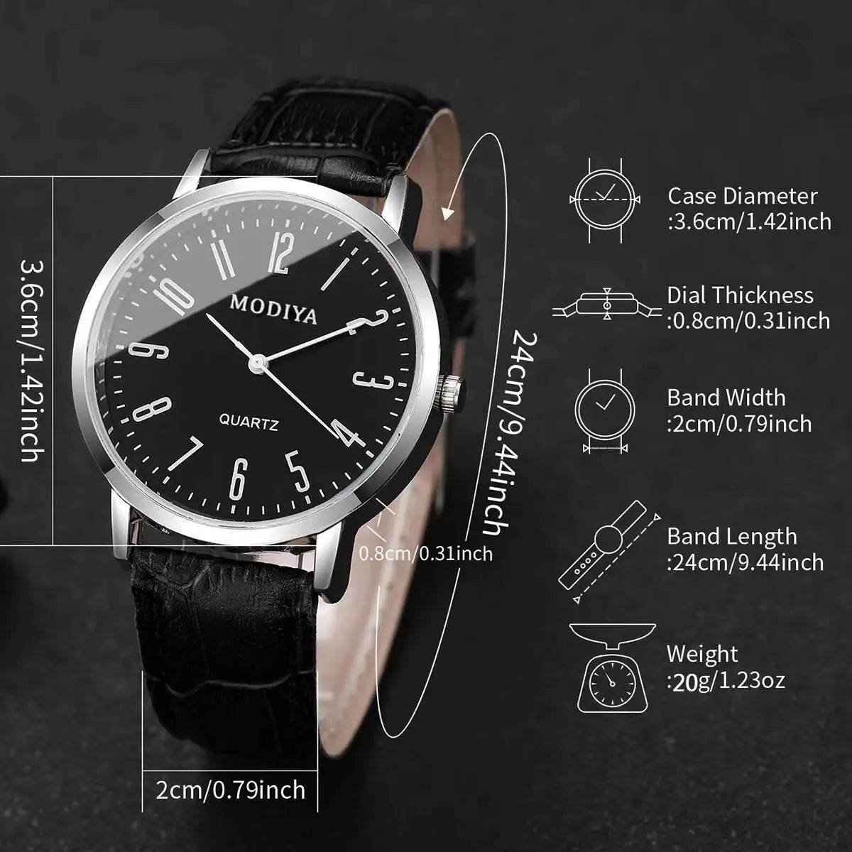 Arabic Dial Leather Watch