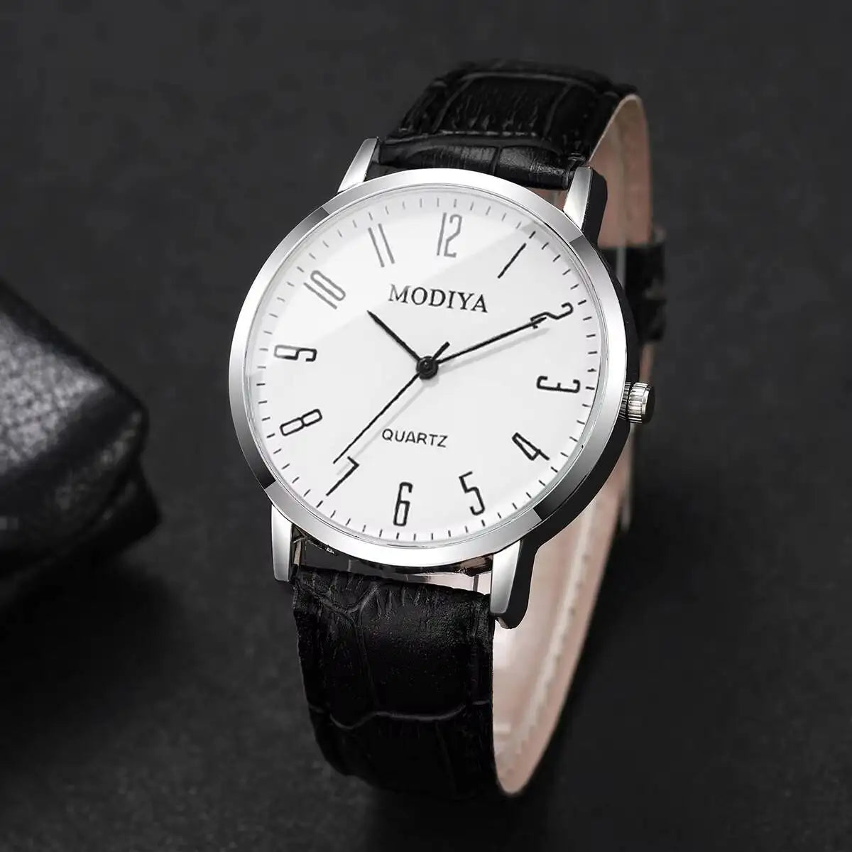 Arabic Dial Leather Watch