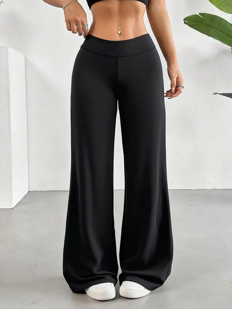 Casual Straight Leg Leggings Trousers
