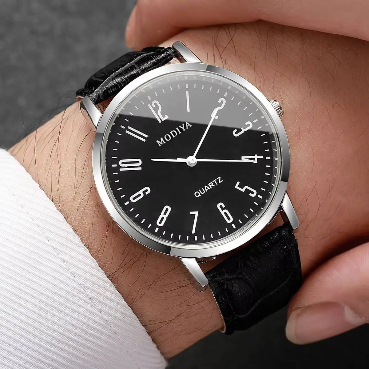 Arabic Dial Leather Watch