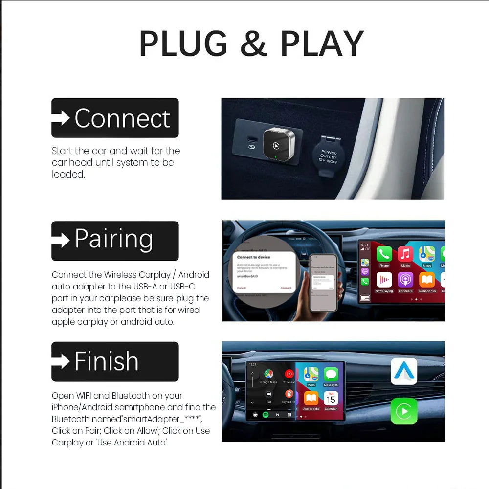 Wireless CarPlay 2-in-1 Adapter