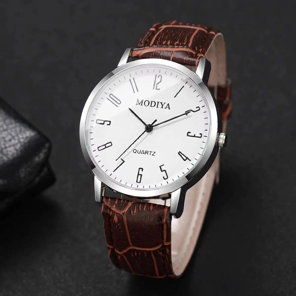 Arabic Dial Leather Watch