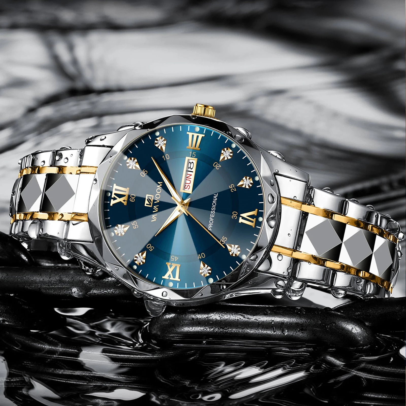 Blue Gold Luxury Watch