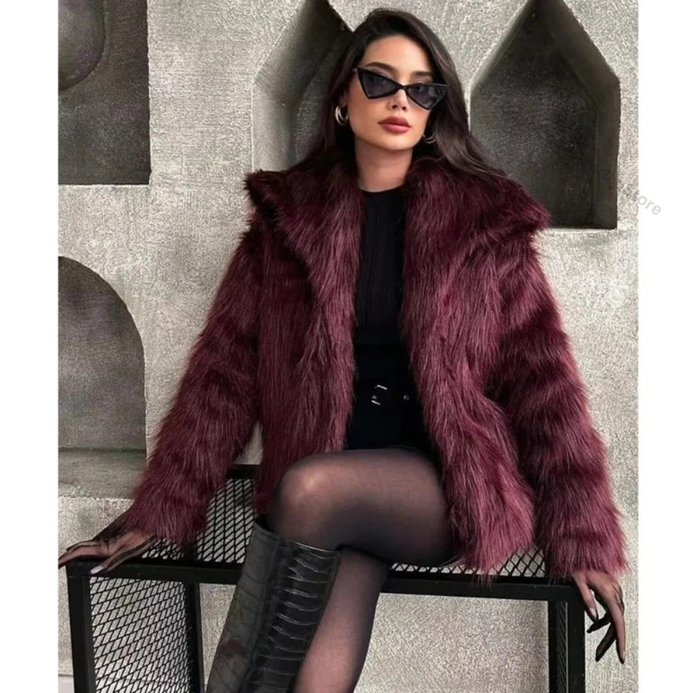 Soft Plush Fur Coat