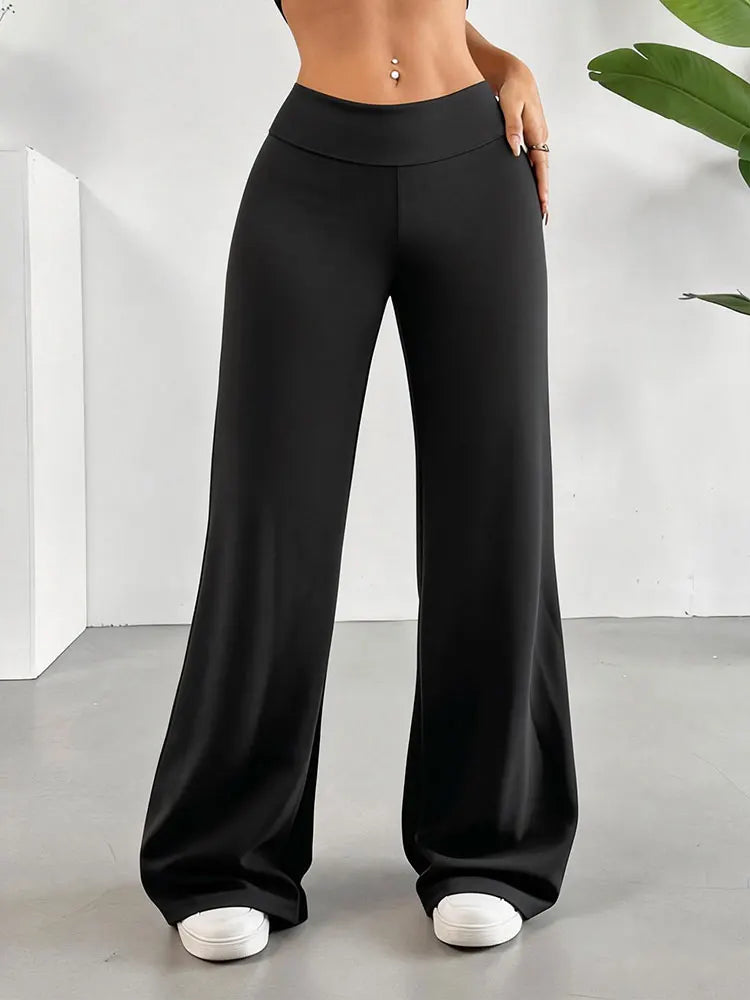 Casual Straight Leg Leggings Trousers