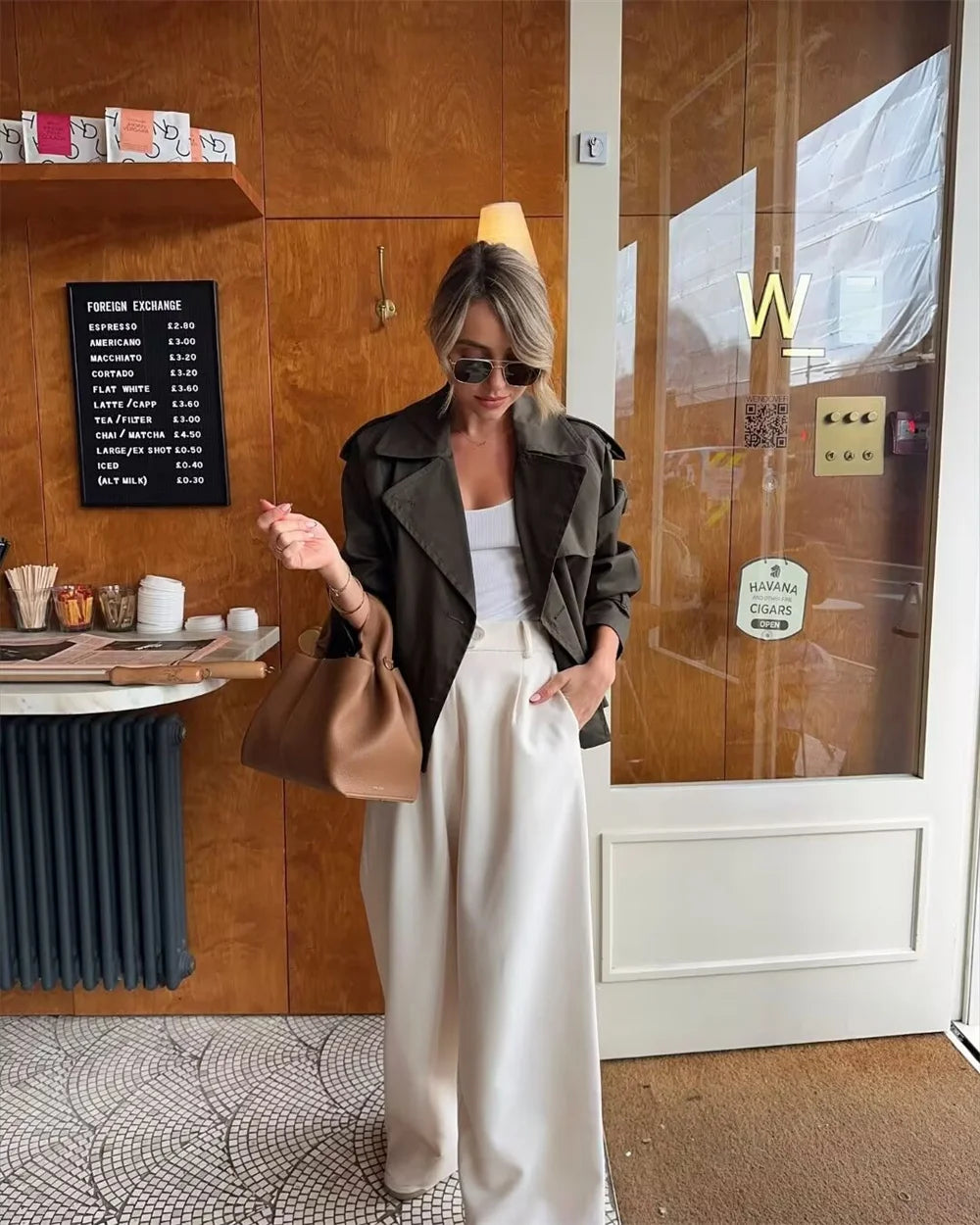 Vintage Cropped Trench Coat